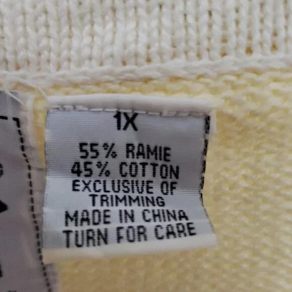 Storybook Knits Buzzin For Sun Button Spring Summer Theme Cardigan Women's Sz 1X - Picture 6 of 8